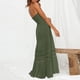 thumbnail image 4 of Vestido largo bohemio sin tirantes para mujer - Con adornos de encaje en los hombros, material de viscosa, corte A fluido, perfecto para la playa, bodas y vacaciones, 4 of 6