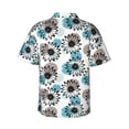thumbnail image 4 of Xecao Watercolor Sunflower print Hawaiian shirt - a stylish short-sleeve button-down for men, perfect for casual beach and tropical outings., 4 of 9