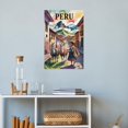 thumbnail image 4 of Vintage City Travel Poster of Cusco Peru with Llamas And Mountain Backdrop Canvas Poster, 4 of 8