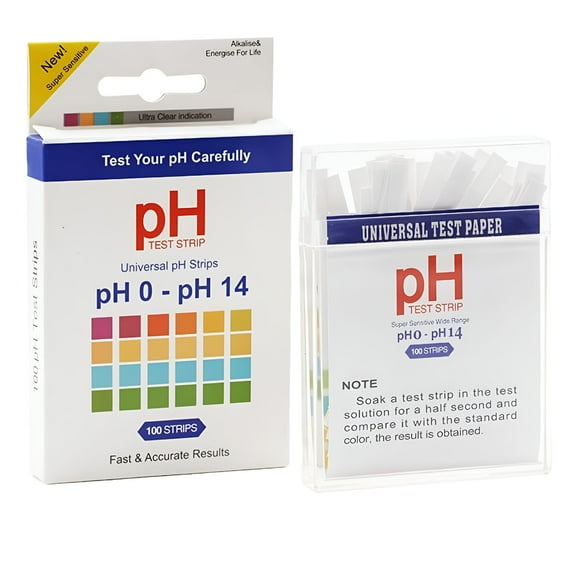 GJX 100Pcs pH Test Strips for Saliva, Soap, Urine, Food, Water, Soil Testing