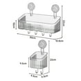 thumbnail image 6 of Hariumiu Suction Cup Storage Rack Bathroom Kitchen Organizer Large Capacity Strong Load-bearing Easy to Install Hanging Shower Shelf, 6 of 8