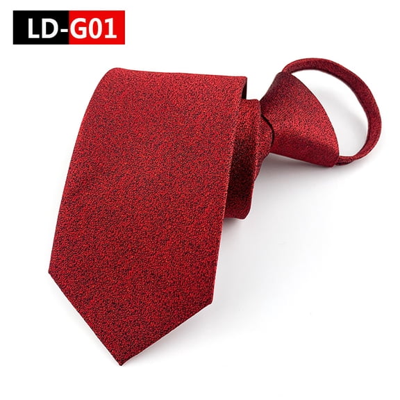 Ties for Men, Classic Woven Silk Zip Necktie Pre-tied Paisley Various Designs Zipper Neck Tie