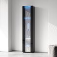 thumbnail image 6 of Aluminum strip lamp black side cabinet, 11.42 in width - For narrow spaces, useful storage solution, 6 of 6