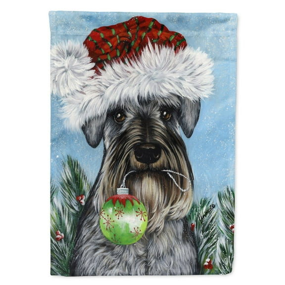Schnauzer Christmas Pure at Heart Flag Canvas House Size