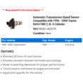 thumbnail image 2 of Automatic Transmission Speed Sensor - Compatible with 1996 - 2000 Toyota RAV4 FWD 2.0L 4-Cylinder 1997 1998 1999, 2 of 2