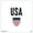 Unframed Version, variant on Gallery Pops Team USA - Retro Shield Wall Art, Unframed Version, 12" x 12"