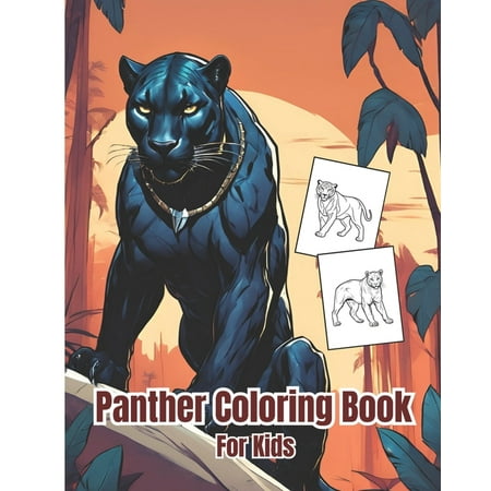 Panther Coloring Book For Kids: Amazing Panthers Coloring Pages For Girls Boys Teens Adults (Paperback)