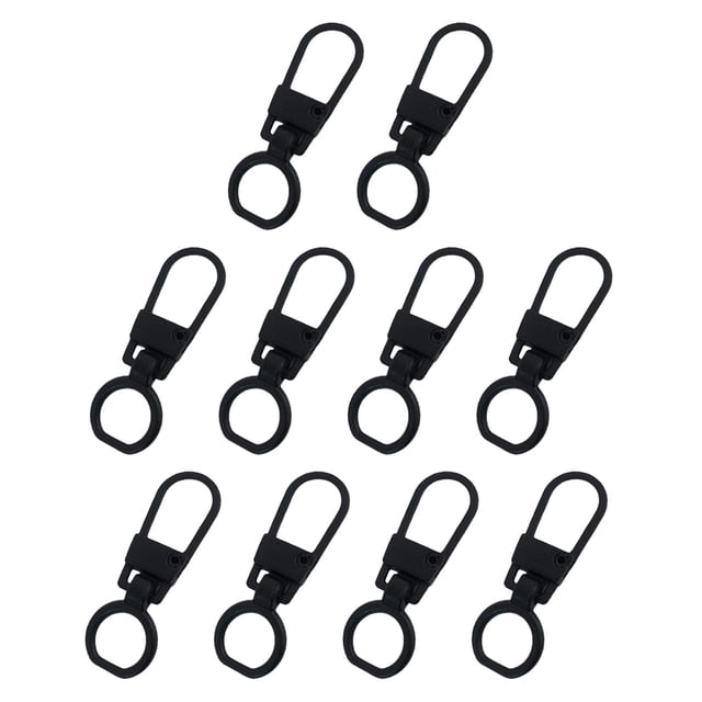 10 de cremallera para reparaciones, tirantes de repuesto, cierres de cremallera artesanales, bricolaje, para equipaje, bolsos, ropa, bolsos, Negro Gloria Tirador de la cremallera