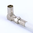 thumbnail image 2 of Chendee 2/6×F Female To 9.5Tv Male Rf Tv Antenna Cable Right-Angle Connector Adapter,2Pcs, 2 of 9