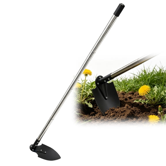 FENHRTVM Garden Hoe for Digging and Weeding ,57 Inch Stainless Steel Handle Sharp Edge Garden Tool ,Sliver
