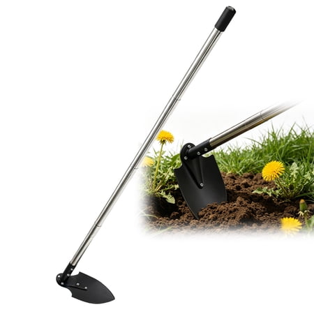 FENHRTVM Garden Hoe for Digging and Weeding ,57 Inch Stainless Steel Handle Sharp Edge Garden Tool ,Sliver