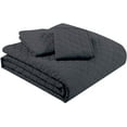 thumbnail image 3 of Chezmoi Collection Thea 3-Piece Oversized Bedspread Set, Geometric Quatrefoil Pattern Quilted Coverlet Set, 3 of 5