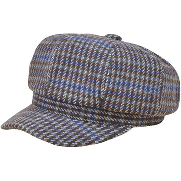 CoCopeaunts Classic Newsboy Hats for Women Plaid Octagonal Hat Tweed Bakerboy Hat Fiddler Cap Beret Cap Winter Warm