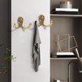 thumbnail image 3 of Coat Hooks Wall Hooks for Hanging, Heavy Duty Double Prong Metal Hook Wall Mounted for Living Room, Bathroom, Kitchen, Bedroom for Coat, Bag, Scarf, Towel, Hat, Key, Cup, 3 of 7