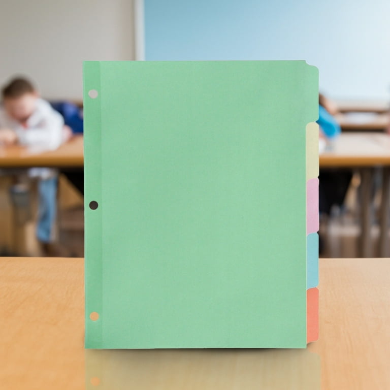 School Smart A-Z Tab Dividers - Colorful Insertable Indexes For 3-Ring Binders, 8.5x11 Inches