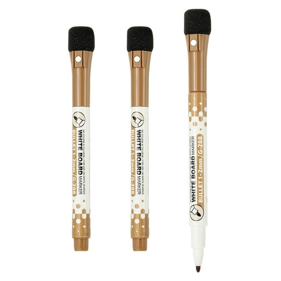 Magnetic Whiteboard Pen, 1-2mm Fine Tip Dry Erase Coffee Markers, 3 Pcs
