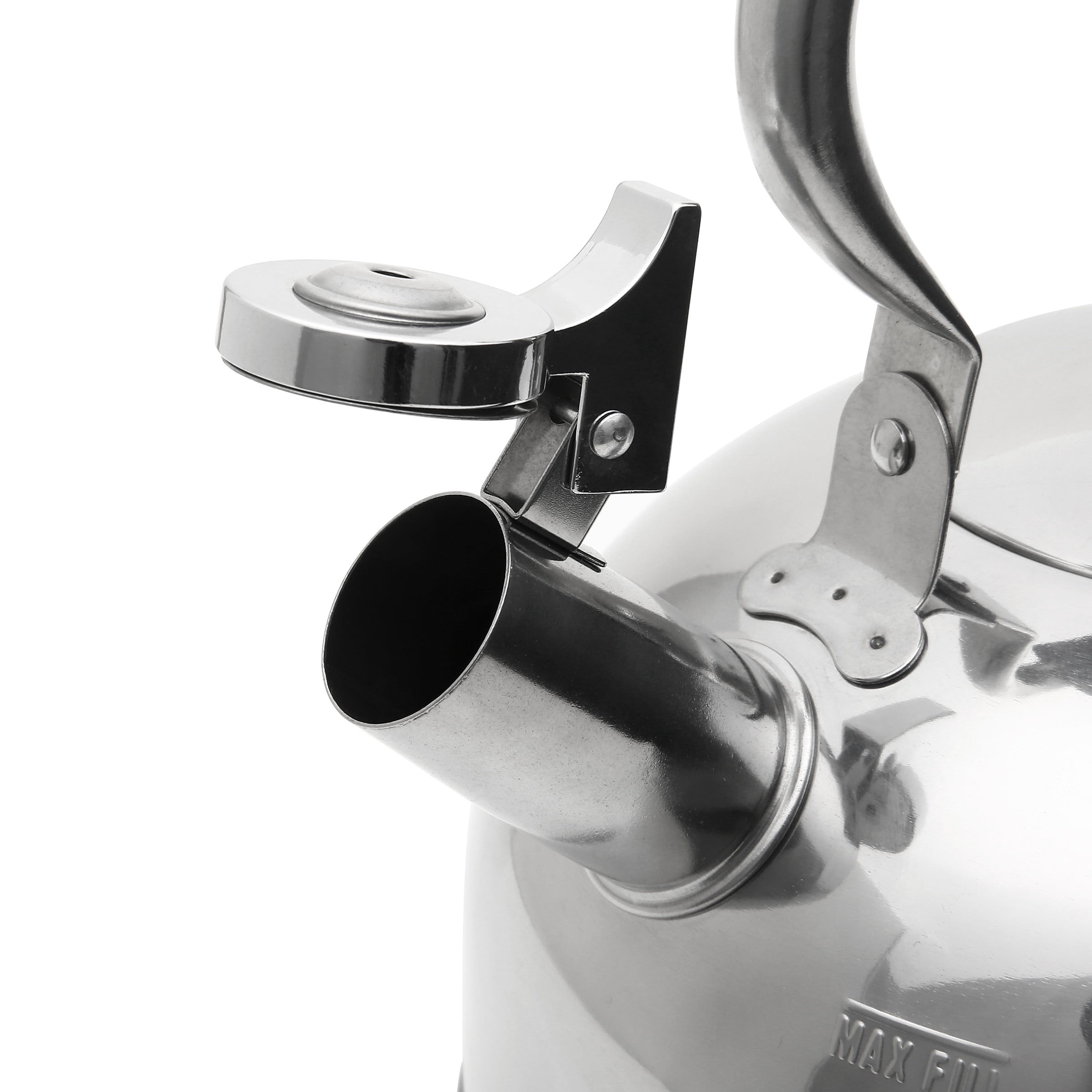 Mainstays Compatible Stovetop Kettle, Stainless Steel Silver, 8.66 x 9.44 x 9.17 inches