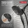 thumbnail image 5 of Delta Faucet Ashlyn 17 Series Dual-Handle Delta Shower Trim Kit with In2ition 2-in-1 Shower Head with Handheld Spray, Matte Black Shower Fixture, Matte Black T17264-BL-I Valve Not Included, 5 of 8
