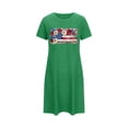 thumbnail image 3 of Uootdi Womens Patriotic Dresses Crew Neck Short Sleeve American Flag Print Sundresses Casual Loose Breathable Soft Stretchy Daily Wear Dresses Gift, 3 of 6