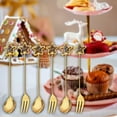thumbnail image 1 of Juego de Cubiertos navideños BLESIY de 6 piezas cucharas mezcladoras de café reutilizables acero inoxidable tenedor para Estrella, 1 of 8