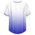 thumbnail image 4 of Plebaso Hauts d'Été pour Femmes T-Shirts à Œillets Mode Décontracté Manches Courtes Blouses Amples Dégradées, 4 of 7