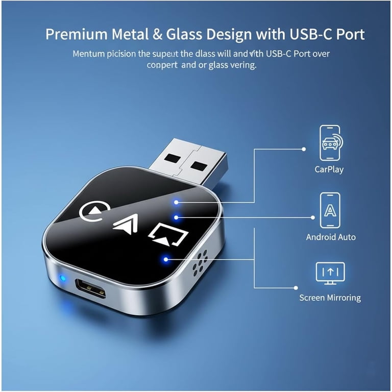 Kivont 3 in 1 Adapter - 2026 Upgrade Wireless Carplay Adapter
