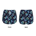 thumbnail image 5 of Qekee Blue Butterfly for 2 in 1 Flowy Running Shorts for Women High Waisted Gym Tennis Shorts Double Layer Shorts with Pocket, 5 of 9