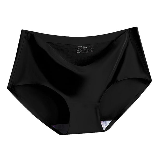 Mujeres Bragas Transpirables Cintura Media Ropa Interior Causal Bragas Lencería Negro SM SunniMix bragas sin costuras para mujer