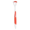 thumbnail image 3 of Raspador de lengua ergonómico, cepillo lingual para eliminar el mal aliento, herramienta de limpieza para el cuidado bucal, color rojo, 3 of 14