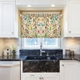 thumbnail image 5 of Yayeee Kitchen Curtains Tier Pair Light Filtering 27"x24" Rod Pocket Short Cafe Window Panel, Beige Cartoon Animals, 5 of 7
