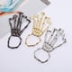 thumbnail image 2 of Pulsera Pingyongchang con forma de calavera de metal con forma de esqueleto esclavo, cadena de mano para mujer, cadena de mano y articulación ósea para mujer, regalo de fiesta, joyería negra, 2 of 3