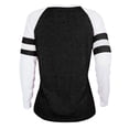 thumbnail image 5 of Womens Fall Fashion Christmas Long Sleeve Shirts for Women Striped Sleeve Tshirt Color Block Christmas Shirt Letter Hat Print Shirt Blouse, 5 of 5