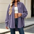 thumbnail image 4 of StSilkitty Button down Shirt Jacket for Women Long Sleeve Collared Shacket Coat with Pockets Fall Winter Outerwear, 4 of 6