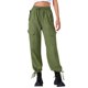 thumbnail image 1 of Pantalones Cargo Livianos de Cintura Alta con Cordón Elástico y Pierna Ancha con Bolsillos XL Verde, 1 of 6