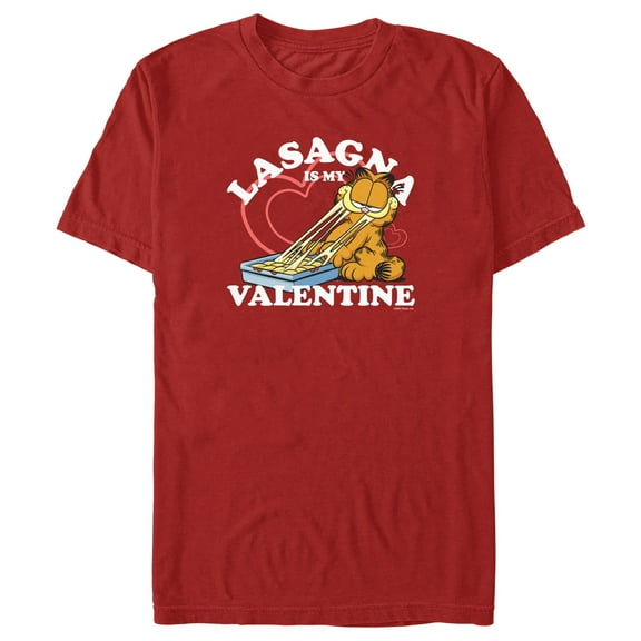 Men's Garfield Lasagna is My Valentine Graphic T-Shirt