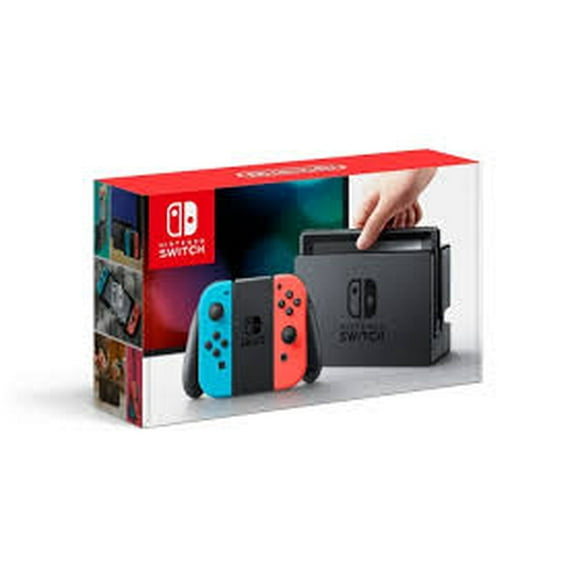 Restored Nintendo Switch Console with Neon Blue and Neon Red Joy-Con (Refurbished)