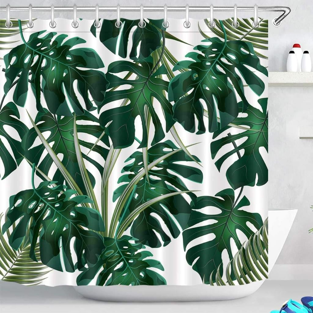 Green Shower Curtain Polyester 180x200 cm Curtain Bath Tub 