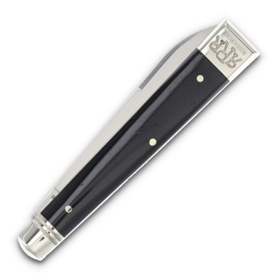 Rough Ryder Knives Rough Ryder Reserve Fat Bottom Doctor Folding Knife Black Smooth Bone RRR050