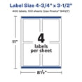 thumbnail image 6 of Avery Glossy White Rectangle Labels, 4.75" x 3.5", 400 Total, 6 of 9