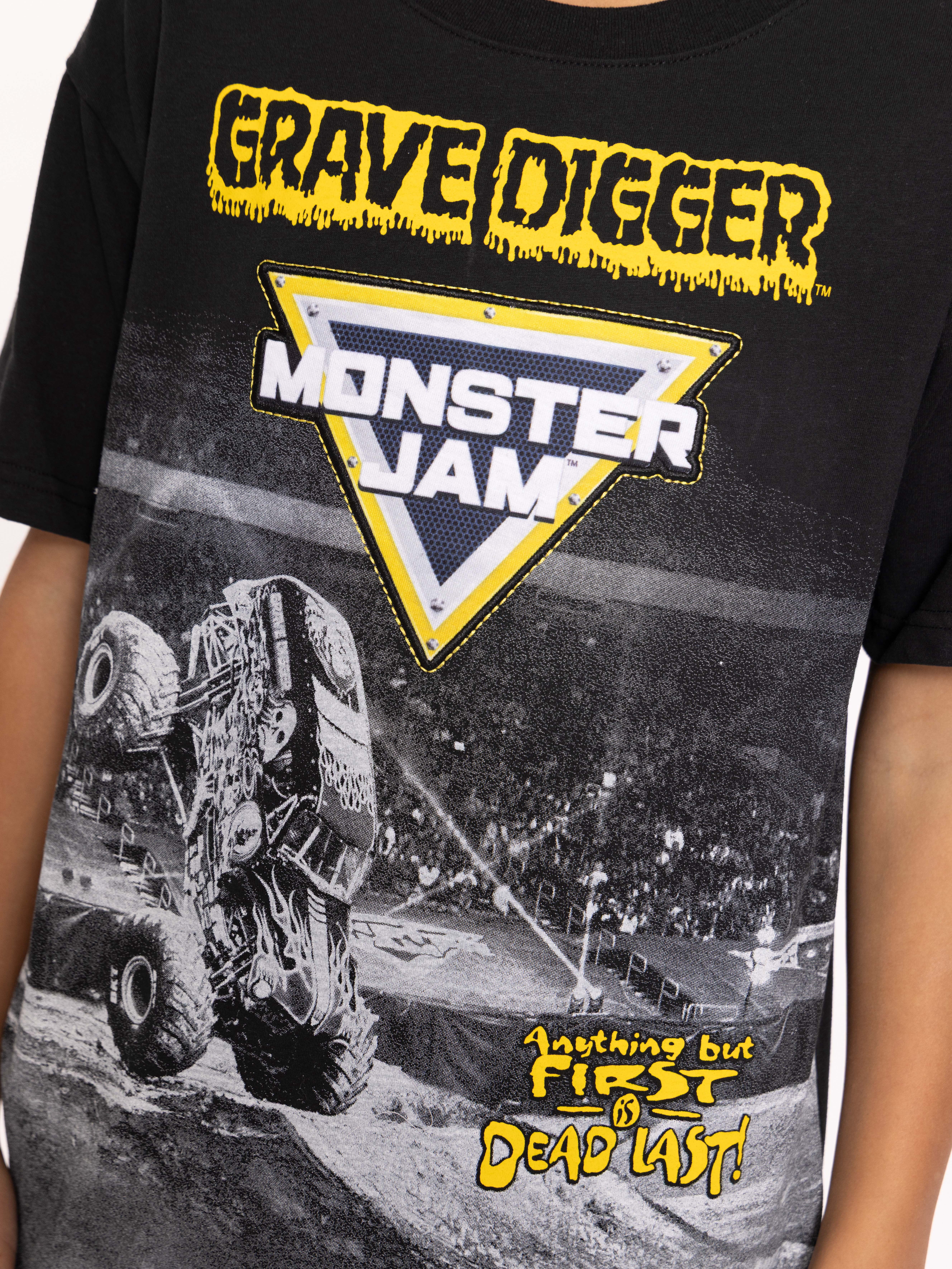 Monster Jam Boys Short Sleeve Graphic Tee and Shorts Set, 2-Piece, Sizes 4-16