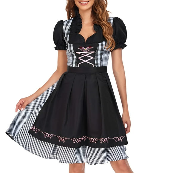 Bmisegm Oktoberfest Party Gothic Dress for Women Black L