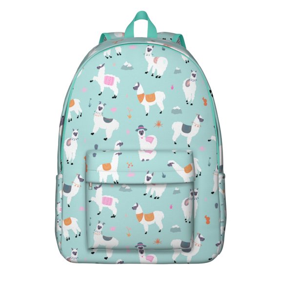 Sac à Dos Alpaga Amusant – Sac à Livres à Motif de Lama Mignon avec Motif de Dessin Animé pour l'École et les Activités Extérieures