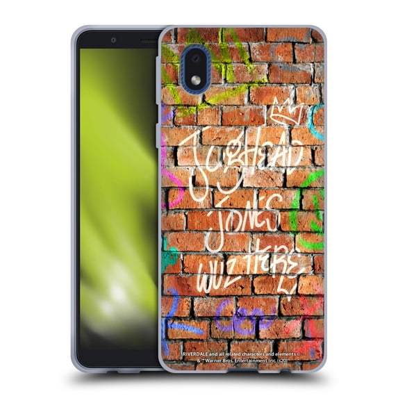 Head Case Designs Officially Licensed Riverdale Jughead Jones Jughead Wuz Here Brick Wall Soft Gel Case Compatible with Samsung Galaxy A01 Core (2020)