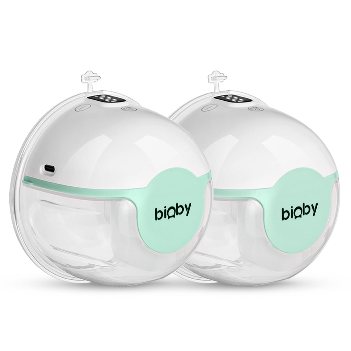 2 Pack Bioby Wearable Breast Pump,Pain Free Electric Breast Pump with 3 Mode & 9 Levels,Portable Beastfeeding