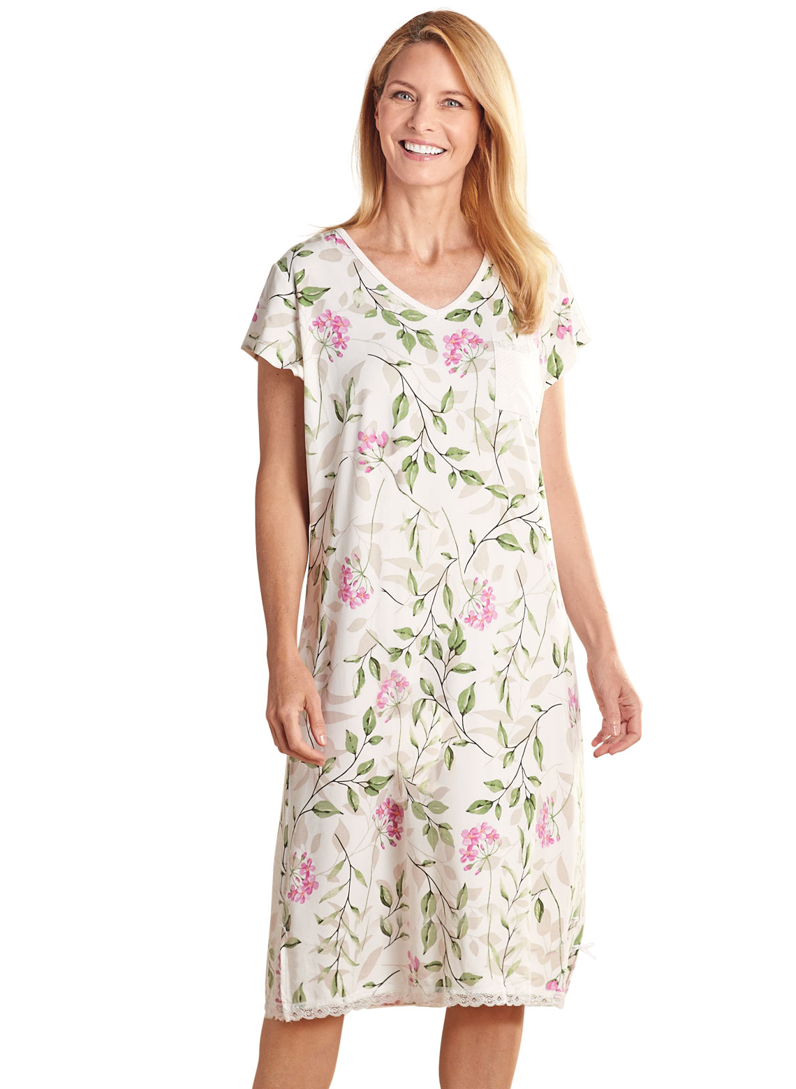 V-Neck Pocket Gown by Cozee Corner - Walmart.com