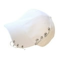 thumbnail image 2 of kurtrusly Cotton Hip Hop Style Baseball Cap With Ring Baseball Decor Hat Wide Application Match Style Chain White 1Set, 2 of 6