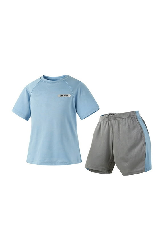 Baby Boys Casual Outfit Sets Short Sleeve T Shirt and Active Sports Shorts 2PCS Outfit Set Size 3 Y-4 Y
