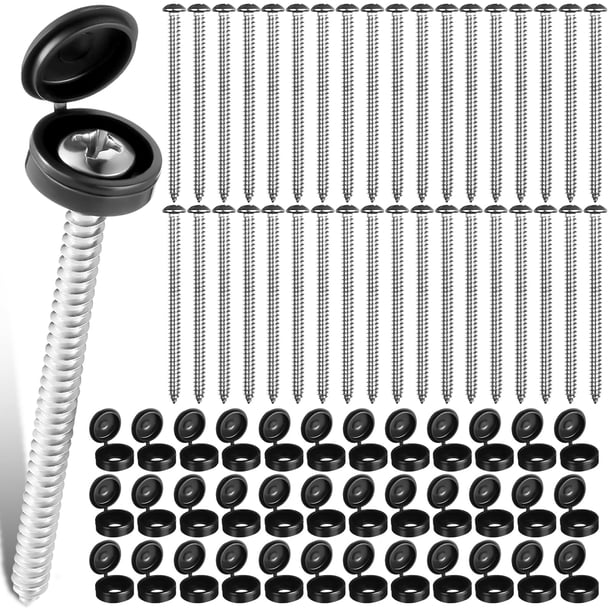 Cubiertas de tornillos con bisagras Shknldzsm para persianas, 3 pulgadas, paquete de 36