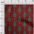 thumbnail image 1 of oneOone Viscose Jersey Fabric Leaves & Paisley Block Print Sewing Fabric BTY 60 Inch Wide, 1 of 4