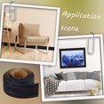 thumbnail image 6 of 3pcs 7.55FT x 3.15Inch Black Molding Peel and Stick Flexible Foam Trim Self Adhesive Wallpaper Border 3D Sticky Decorative Wall Edging Foam Baseboard Mirror Border Wall Lines Decor DIY, 6 of 7